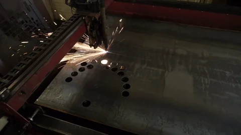Metal cutting plasma Stock Footage 72928943