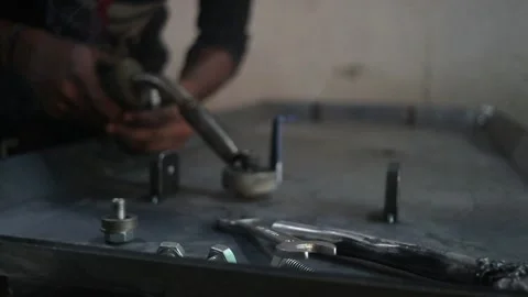 Metal Cutting Process. New Electric Technology Stock Footage 194622162