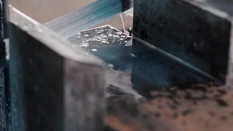 Metal cutting saw. Metal processing Stock-Footage 130345248