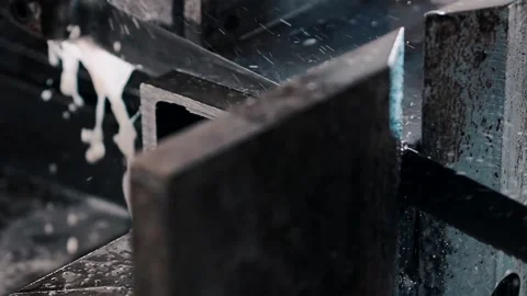 Metal cutting saw. Metal processing Stock-Footage 130346178