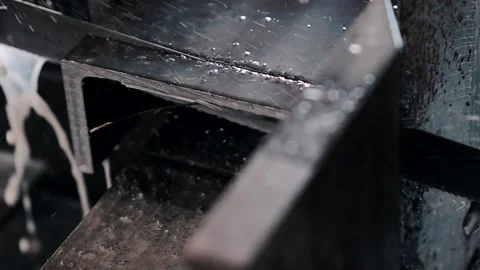 Metal cutting saw. Metal processing Stock-Footage 130346326