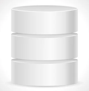Metal Cylinder. Webhosting, Server, Mainframe Computer Concepts. Archive, Dat Stock Illustration