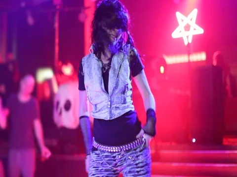 Metal Dancer in Disco Stock Footage