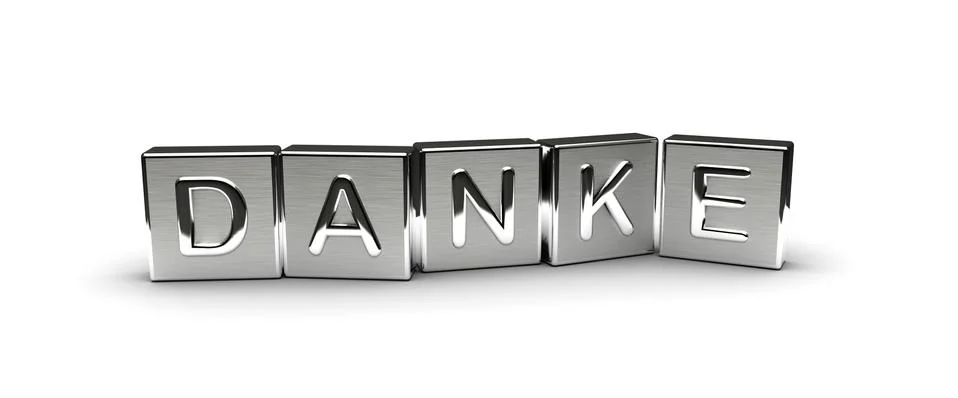 Metal Danke Text Stock Illustration