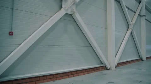 Metal design of a wall in interior, close up. Stock Footage 72533435