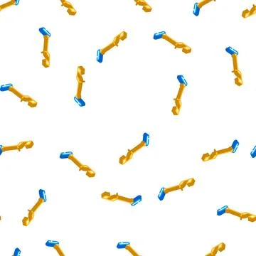 Metal detector device isometric icon seamless pattern Stock Illustration