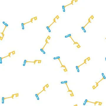 Metal detector device vector seamless pattern Stock Illustration