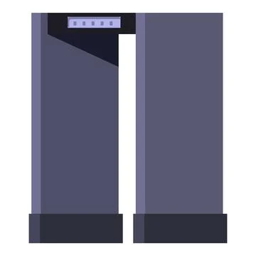 Metal detector gate for security checking at entrance Stock Illustration