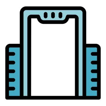 Metal detector gate for security checking scanning for weapons Stock Illustration