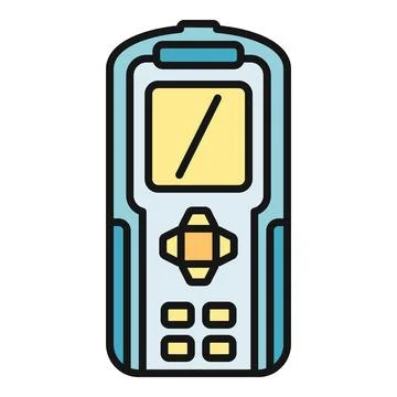 Metal detector handheld device scanning for treasure Stock Illustration