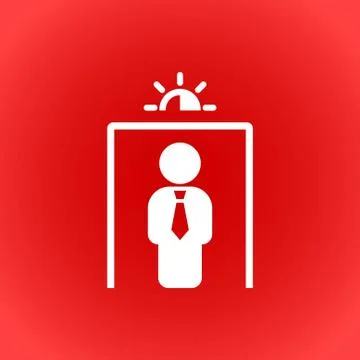 Metal detector icon stock vector illustration flat design 库存插图