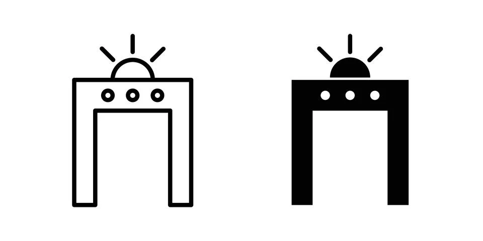 Metal detector icon vector editable eps10 Stock Illustration