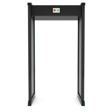 Metal detector scanner. 3D render isolated on white. Stock Illustration