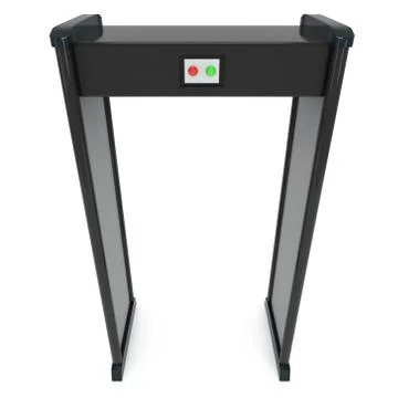 Metal detector scanner. 3D render isolated on white. Stockillustratie