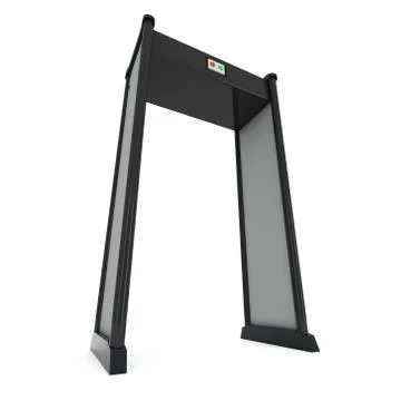 Metal detector scanner. 3D render isolated on white. Illustrazione stock