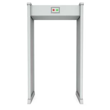 Metal detector scanner. 3D render isolated on white. Stockillustratie