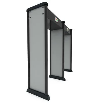 Metal detector scanner. 3D render isolated on white. Stock Illustration