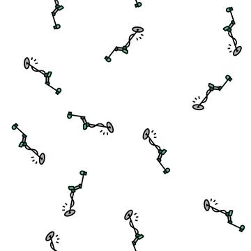 Metal detector vector seamless pattern Illustrazione stock