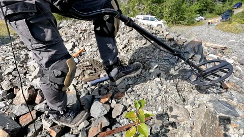 Metal Detectors in Mining Site Stock Footage 246876391