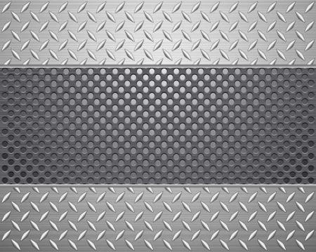Metal diamond and grid Stock Illustration