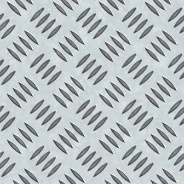 Metal diamond pattern non-skid gray wrap around texture seamless tile. Pattern Stock Photos