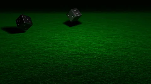 Metal dice rolling Stock Footage 40679477