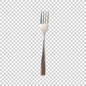 Metal Dinner Fork Isolated Transparent Background PNG Stock Photos