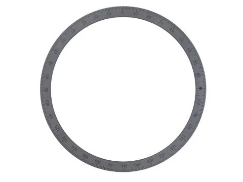 Metal disc with the grading around the edges, isolated on white background Stock Photos