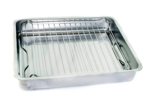 Metal dish in studio Stock Photos