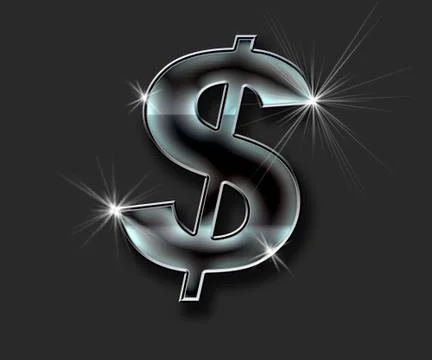 Metal dollar  Stock Illustration