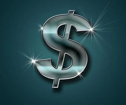 Metal dollar Stock Illustration