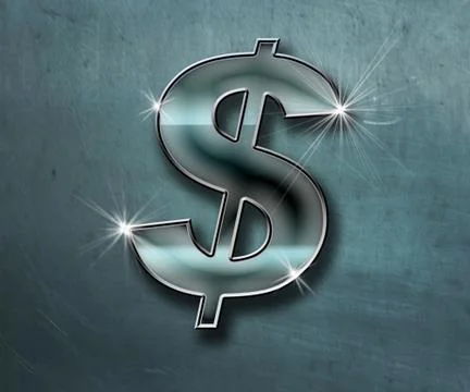Metal dollar  Stock Illustration
