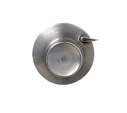 Metal Door Bell Button Isolated On White Background For Home Use Stock Photos