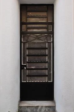 Metal door frame pattern Stock Photos