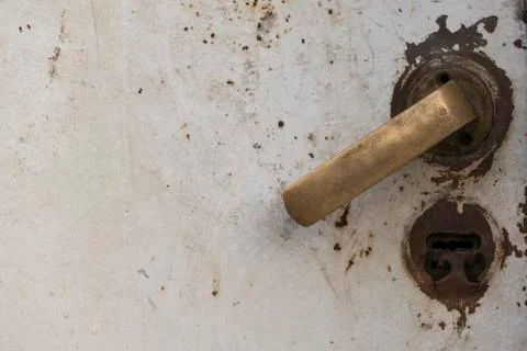 Metal door handle Stock-Fotos