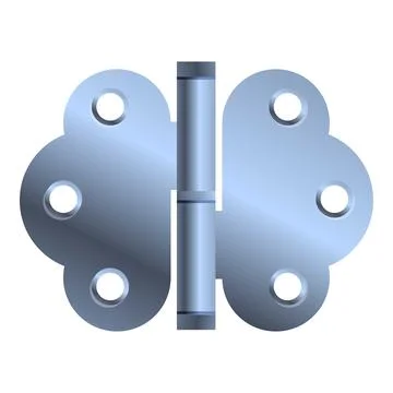 Metal door hinge connecting two parts Stock Illustration