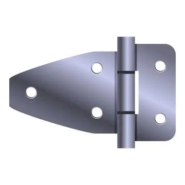 Metal door hinge connecting two objects together Stock Illustration