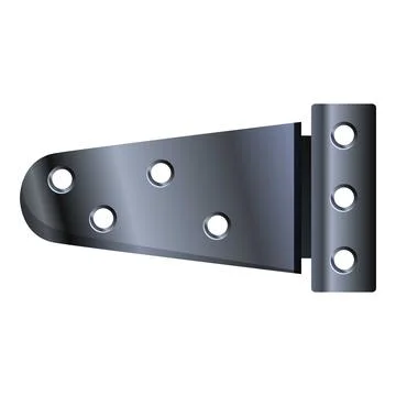 Metal door hinge connecting two objects Stock Illustration