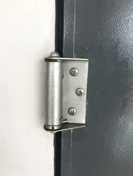 Metal door hinge Stock Photos