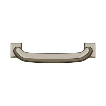 Metal drawer cabinet pull hardware accessory illustration Stock Illustration