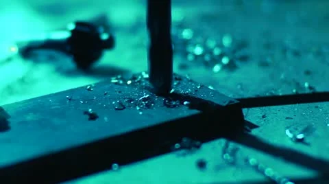 Metal Drilling-Dolly Video stock 21426744