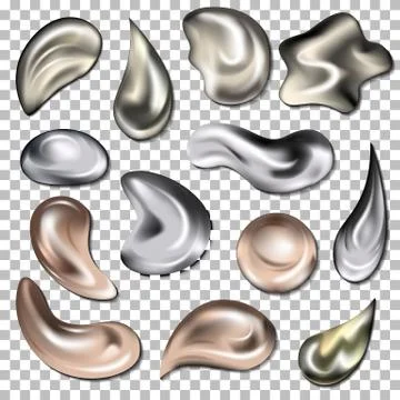Metal drop vector metallic liquid droplet silver realistic splash and metalline 스톡 일러스트