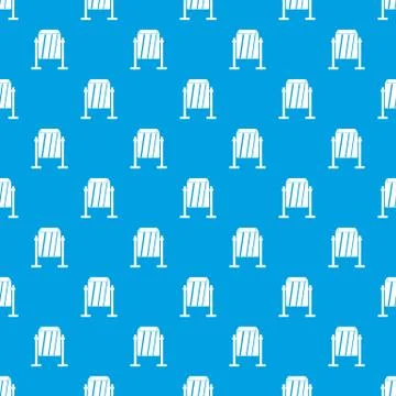 Metal dust bin pattern seamless blue Stock Illustration