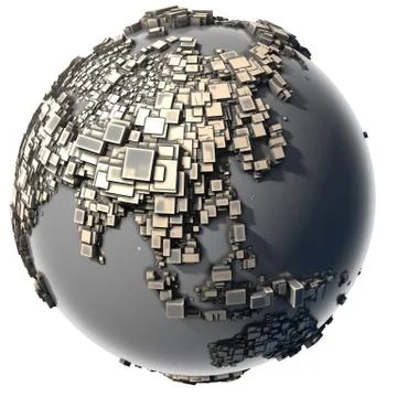 Metal earth - the block structure Stock Illustration