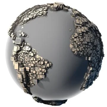 Metal earth - the block structure Stock Illustration