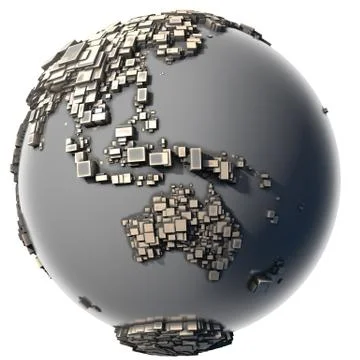Metal earth - the block structure Stock Illustration