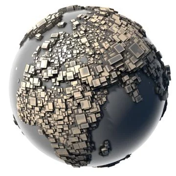 Metal earth - the block structure Stock Illustration