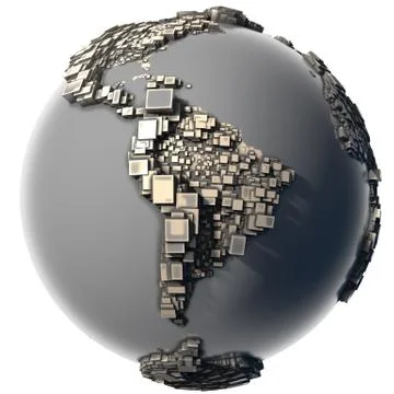 Metal earth - the block structure Stock Illustration