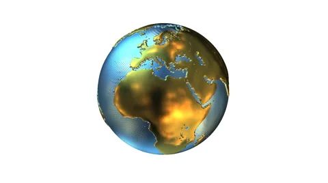 Metal earth on a white background. Stock Footage 44559919