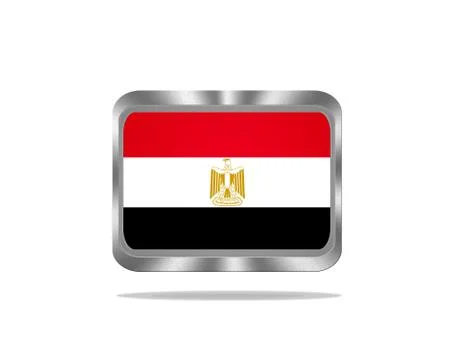 Metal egypt flag. Stock Illustration